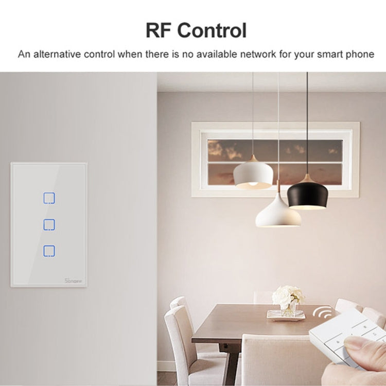 Sonoff T2 Touch 120mm Tempered Glass Panel Wall Touch Switch