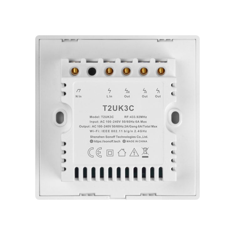 Sonoff T2 Touch 86mm Tempered Glass Panel Wall Touch Switch