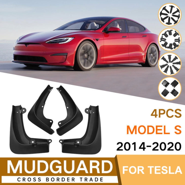 4pcs/Set Car Splash Mudguards For TESLA MODEL S 2014-2020