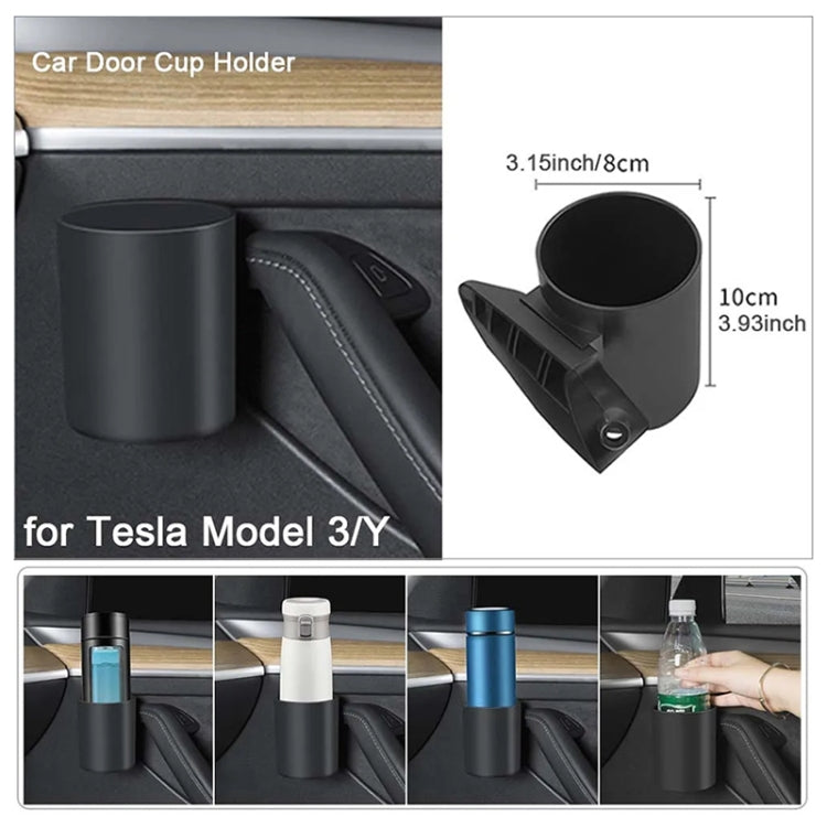 For Tesla Model Y / 3 Car Door Water Cup Holder