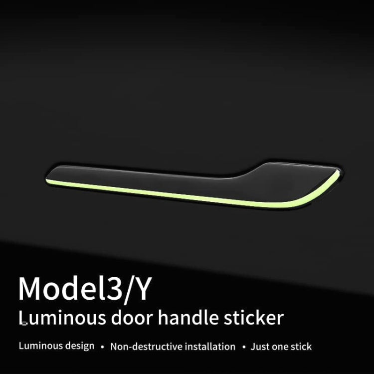 For Tesla Model 3 / Y Car Door Handle Luminous Sticker