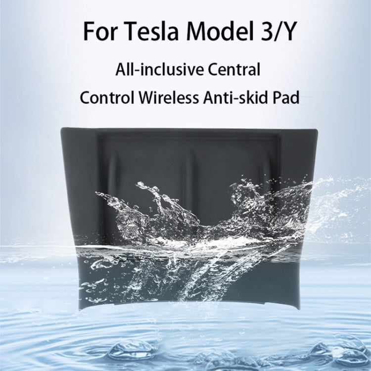 For Tesla Model 3 / Y Car Phone Wireless Charging Silicone Mat