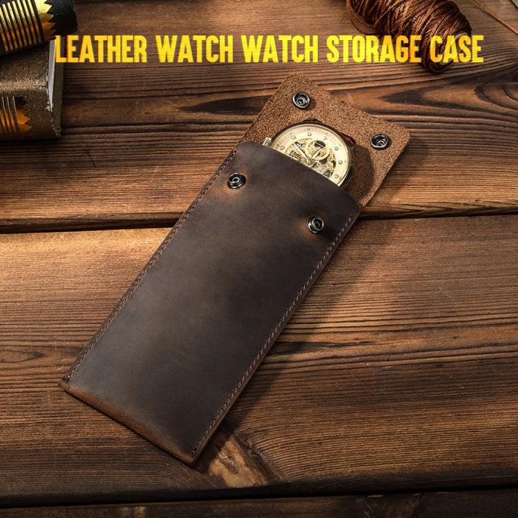 CONTACTS FAMILY Crazy Horse Leather Watch Protective Case