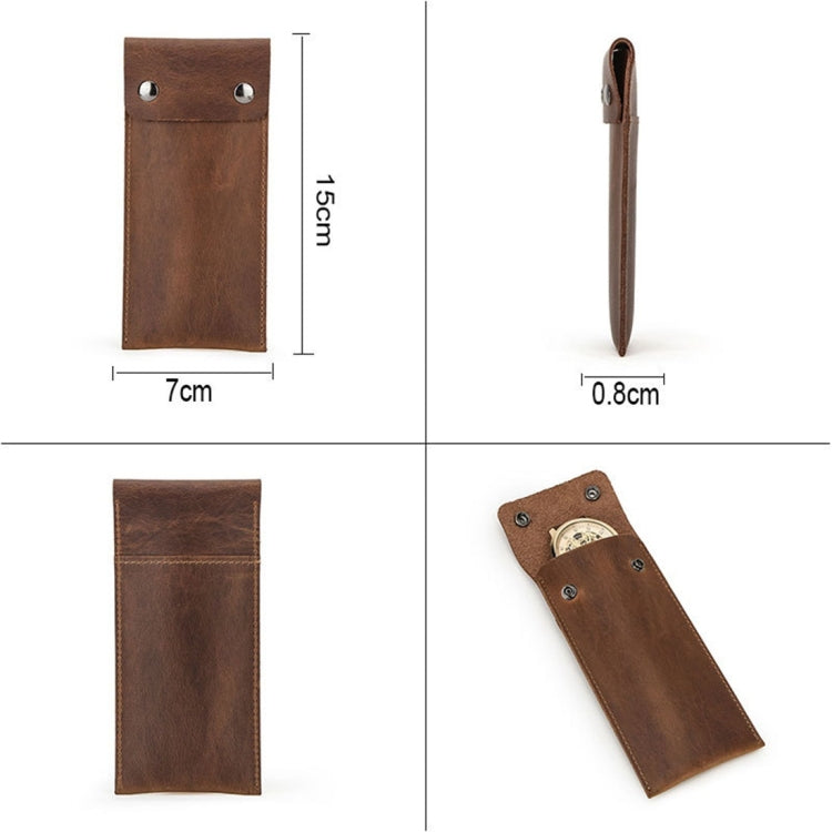CONTACTS FAMILY Crazy Horse Leather Watch Protective Case