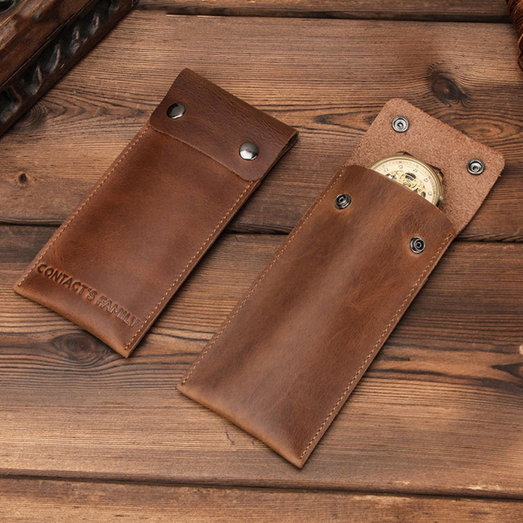 CONTACTS FAMILY Crazy Horse Leather Watch Protective Case