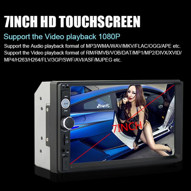 7010B HD 2 Din 7 inch Car Bluetooth  MP5 Player