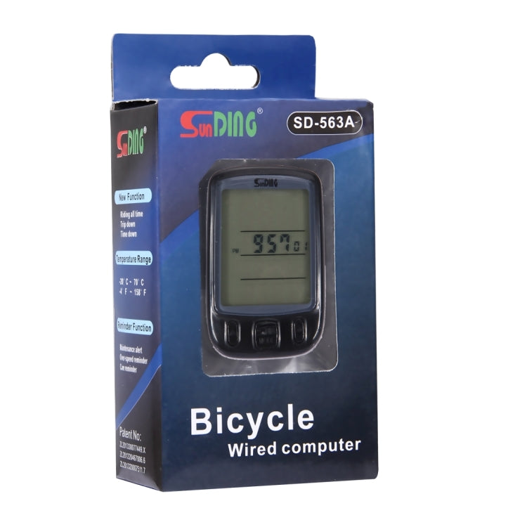 SunDing SD-563B Bicycle LCD Screen Waterproof  Odometer