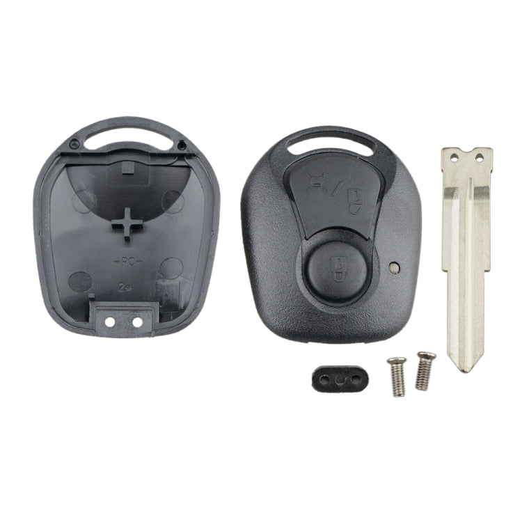 Car Keys Replacement 2 Buttons Car Key Case with Key Blade