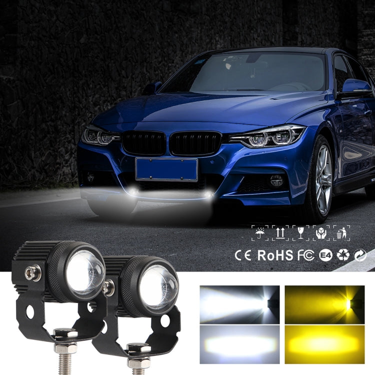 2 PCS Motorcycles Double Color Headlights / Fog Light