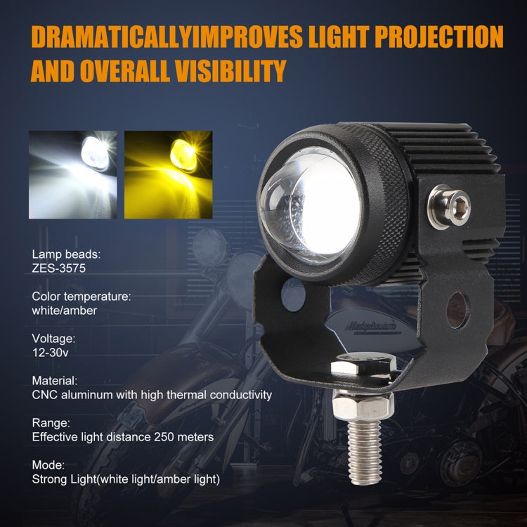 2 PCS Motorcycles Double Color Headlights / Fog Light