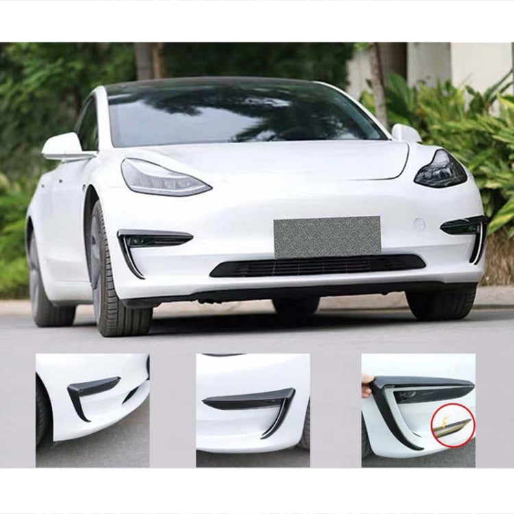 2 PCS Car Lamp Eyebrow Decorative Sticker for Tesla Model 3