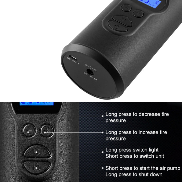 LCD Digital Display Rechargeable Portable Electric Air Pump