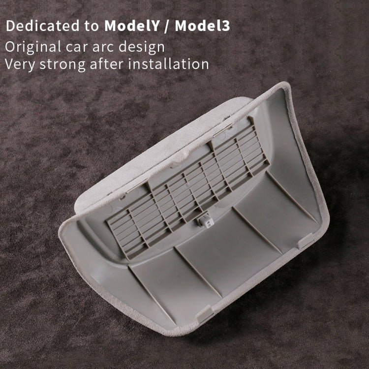 Suede Wrap Version Sunglasses Storage Box for Tesla Model 3 2019-2023
