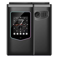 HAMTOD T8 4G Flip Phone, 2.8 inch + 1.77 inch, VoLTE, BT, SOS, OTG