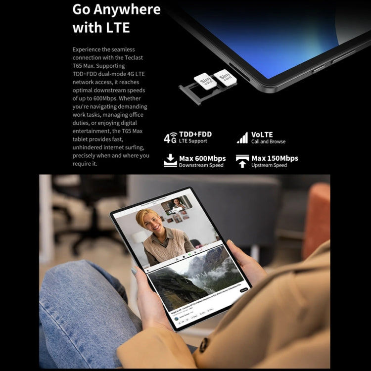 Teclast T65 Max 4G LTE Tablet PC 13 inch
