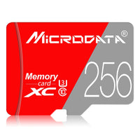 MICRODATA 256GB Class10 Red and Grey TF(Micro SD) Memory Card
