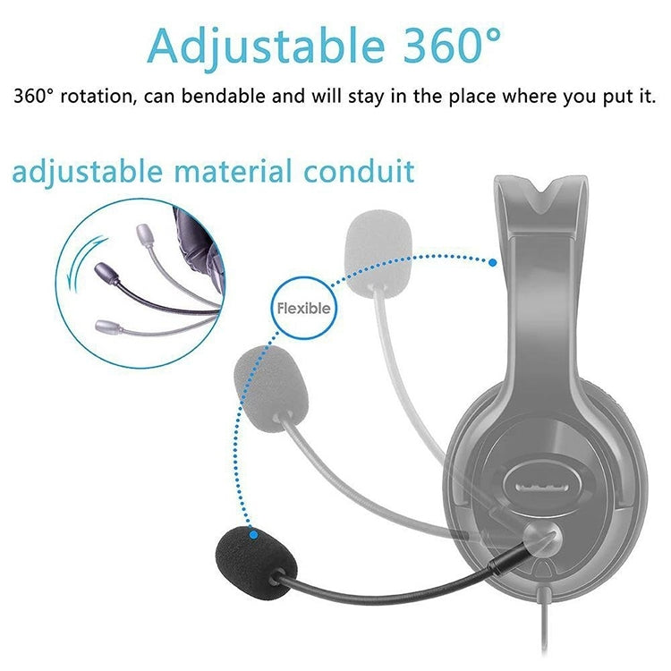 ZJ033MR-03 19cm Mono 3.5mm Angle Head Plug Gaming Headset Microphone