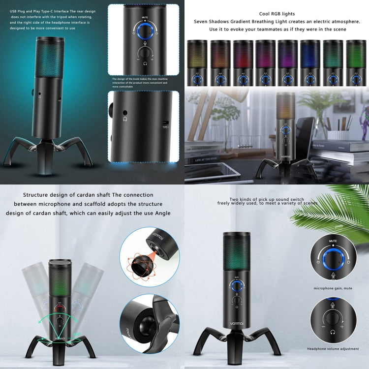 Yanmai Q18 Anchor Recording Karaoke Condenser Microphone