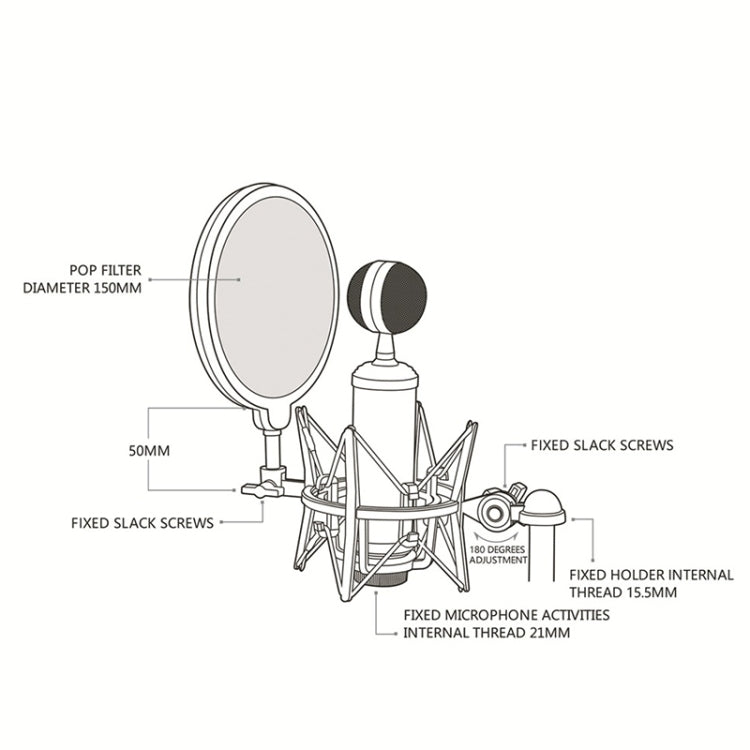 SH-100 Live Microphone ABS Shockproof Bracket