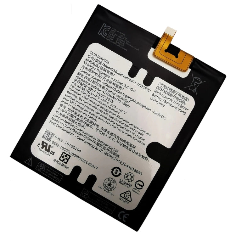 4250mAh L15D1P32 Li-Polymer Battery for Lenovo Tab3 8 Plus