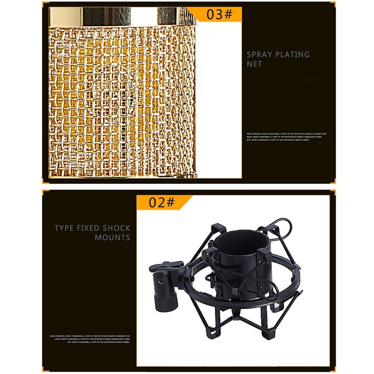 BM800 Metal Shock Mount Microphone Set