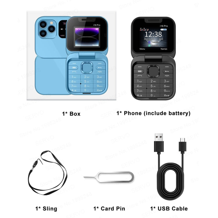 SERVO i16 Pro 1.77 inch Mini Flip Phone