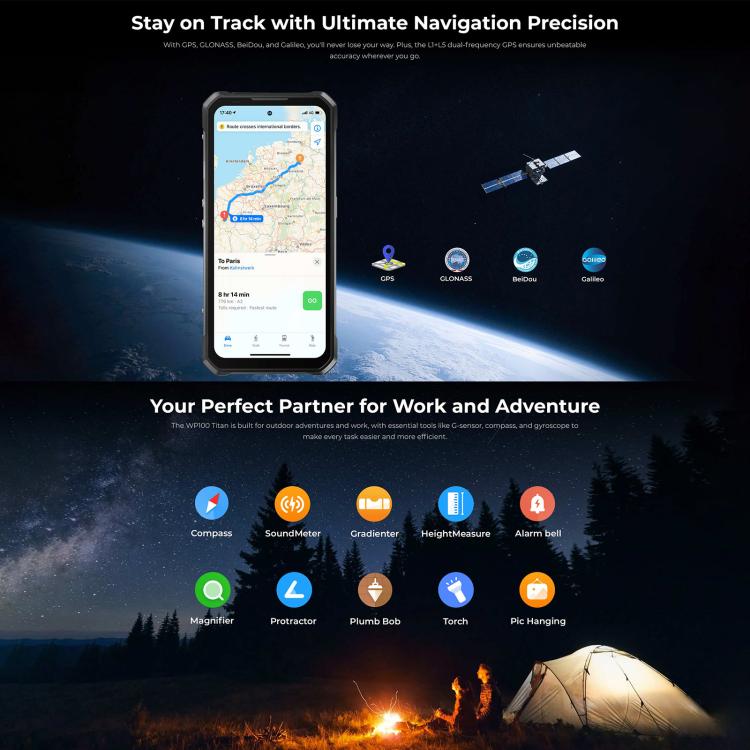 Oukitel WP100 TITAN 5G Projector Rugged Phone