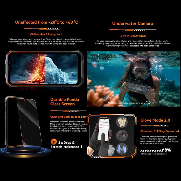 Blackview Oscal Marine 2 Rugged Smartphone – 11000mAh, Android 15