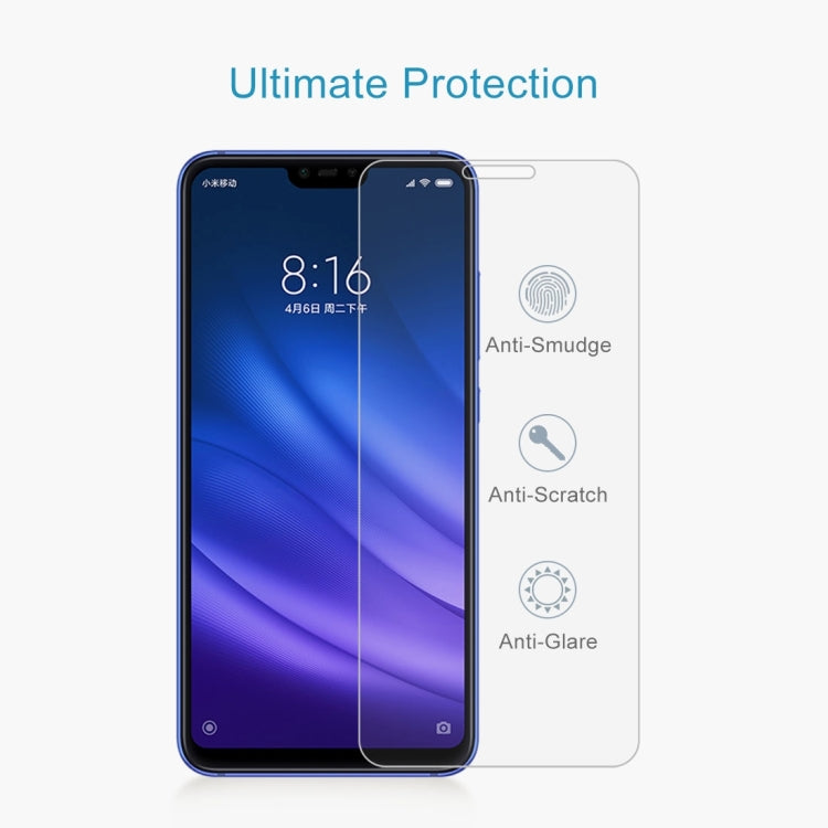 100 PCS 9H 2.5D Tempered Glass Film for Xiaomi Mi 8 Lite