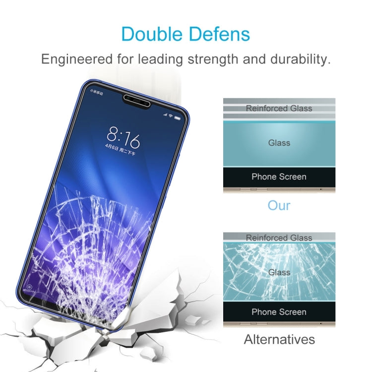 100 PCS 9H 2.5D Tempered Glass Film for Xiaomi Mi 8 Lite