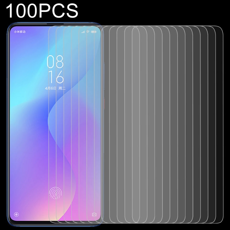 100 PCS 9H 2.5D Tempered Glass Film for Xiaomi Redmi K20