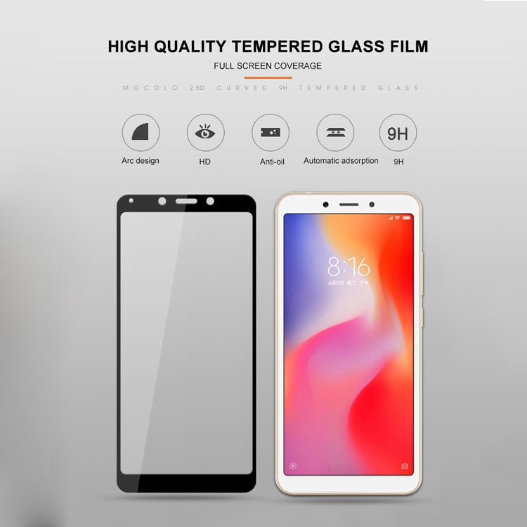 mocolo Silk Print Tempered Glass Film for Xiaomi Redmi 6