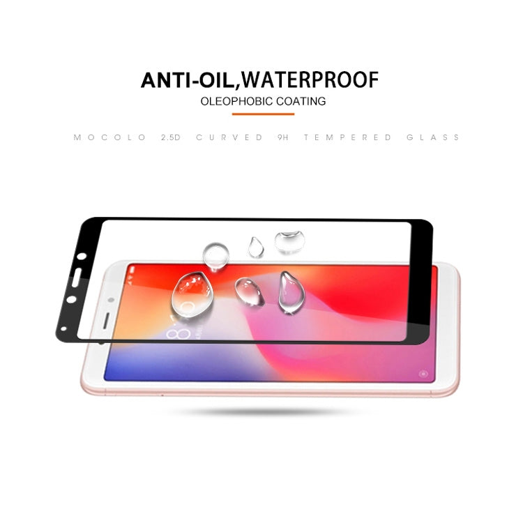 mocolo Silk Print Tempered Glass Film for Xiaomi Redmi 6