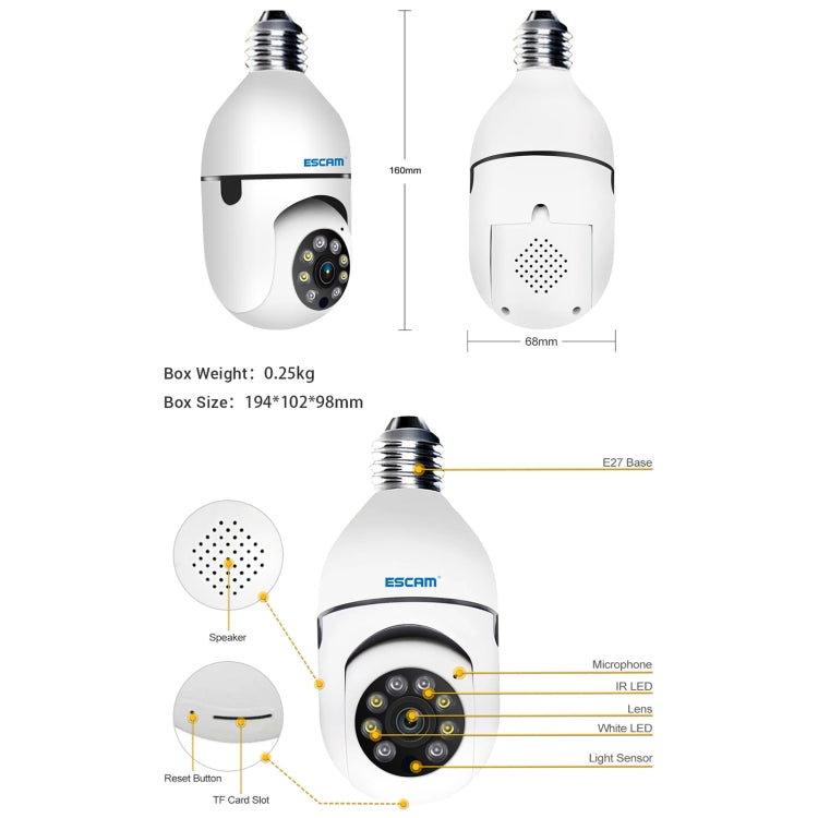 PT208 1080P HD Light Bulb WiFi Camera