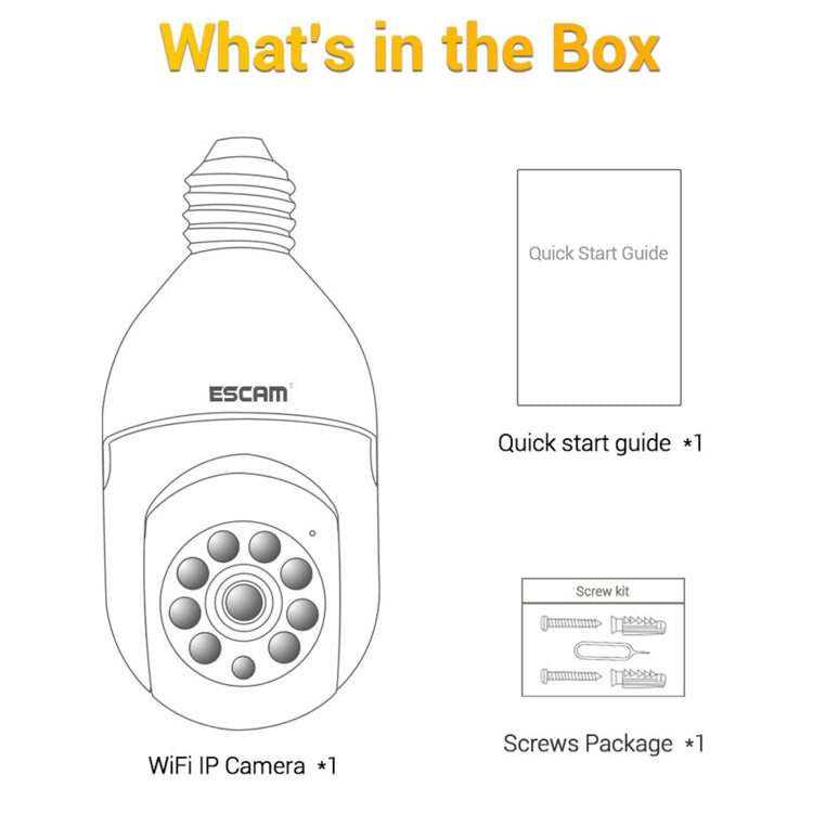 PT208 1080P HD Light Bulb WiFi Camera