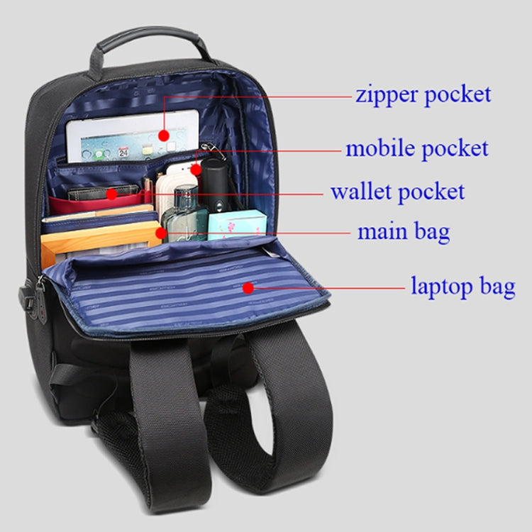 Bopai 851-009911 Business Anti-theft Waterproof Shoulder Bag