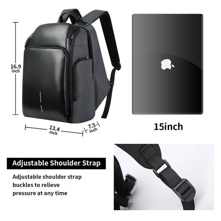 Bopai 851-010128 Business Anti-theft Waterproof Shoulder Bag