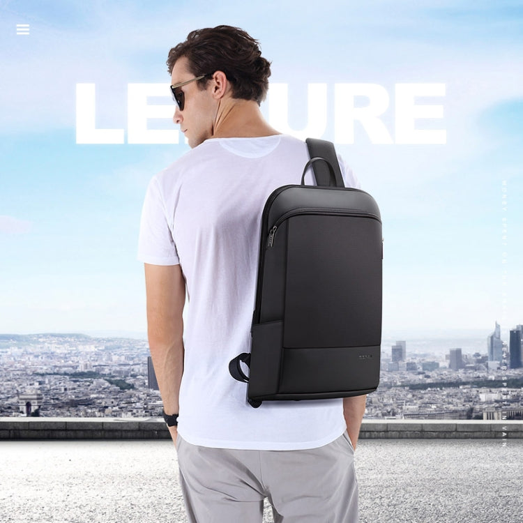 Bopai Anti-theft Waterproof Leathar Laptop Backpack