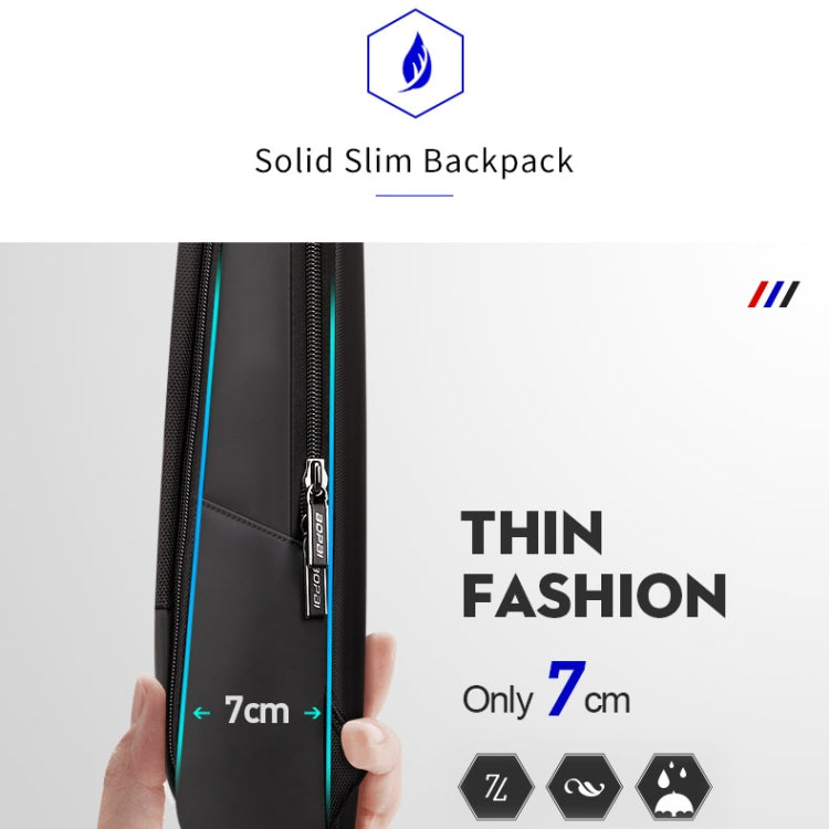 Bopai Anti-theft Waterproof Leathar Laptop Backpack