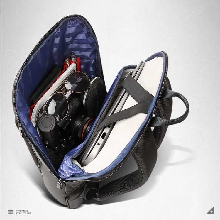 Bopai Anti-theft Waterproof Leathar Laptop Backpack