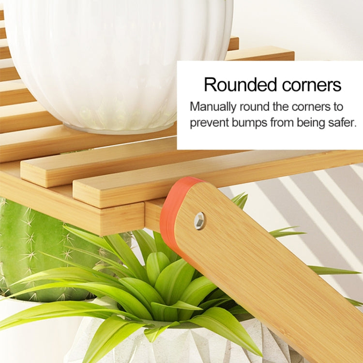 100CM 6-Layer Collapsible Solid Wood Potted Planting Shelves