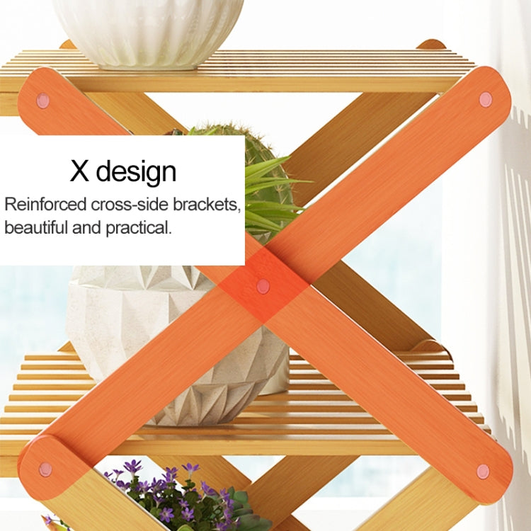 100CM 6-Layer Collapsible Solid Wood Potted Planting Shelves