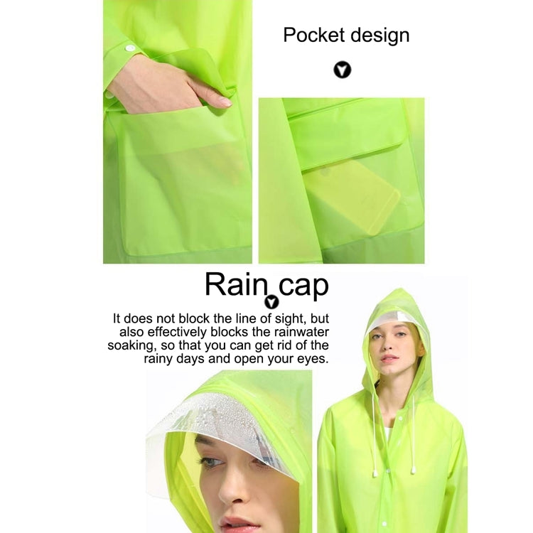 Adult Lightweight EVA Transparent Frosted Raincoat