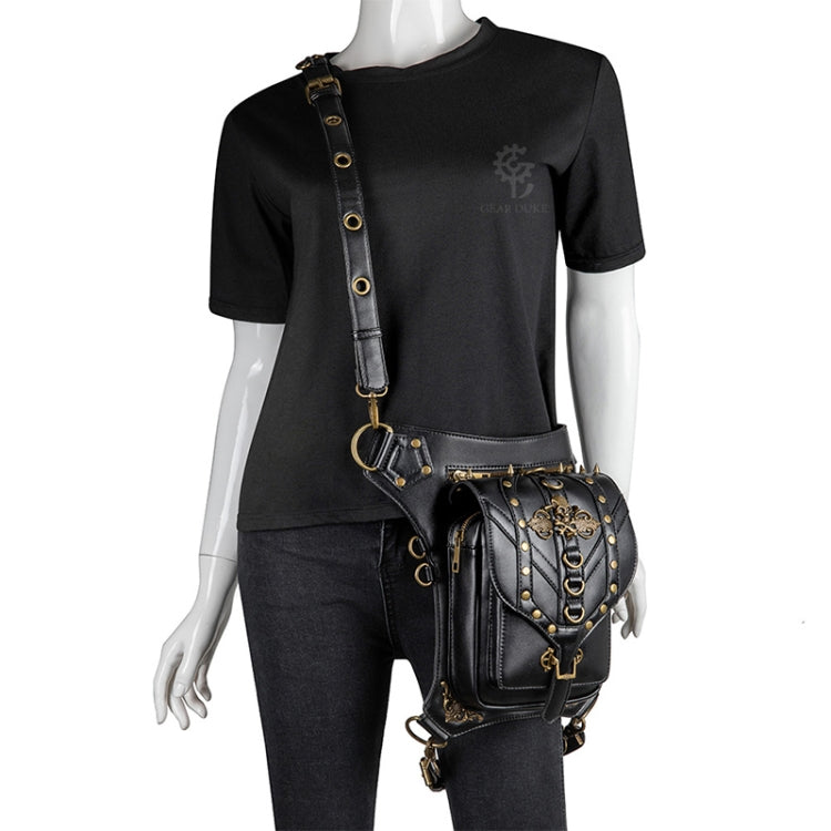 FHG131BK Skull Head PU Leather One-shoulder Bag for Ladies