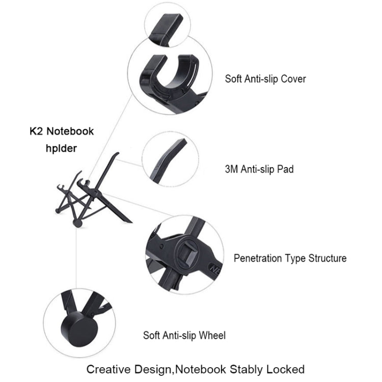 K2 Laptop Heat Dissipation Bracket, Size: 35.4x4x4cm