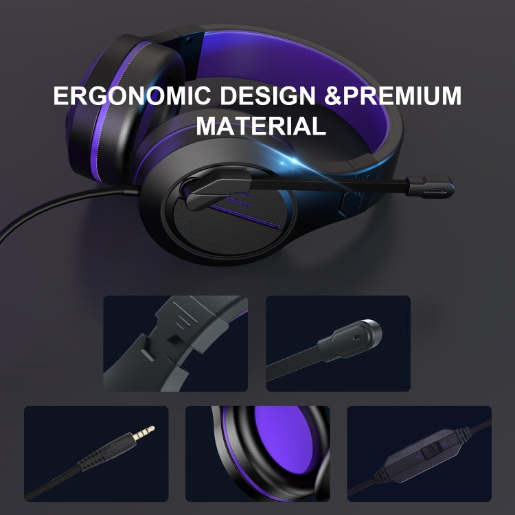 SADES MH601 3.5mm Plug Wire-controlled Noise Reduction E-sports Gaming Headset