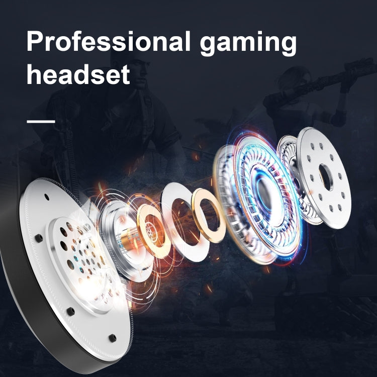 SADES MH601 3.5mm Plug Wire-controlled Noise Reduction E-sports Gaming Headset