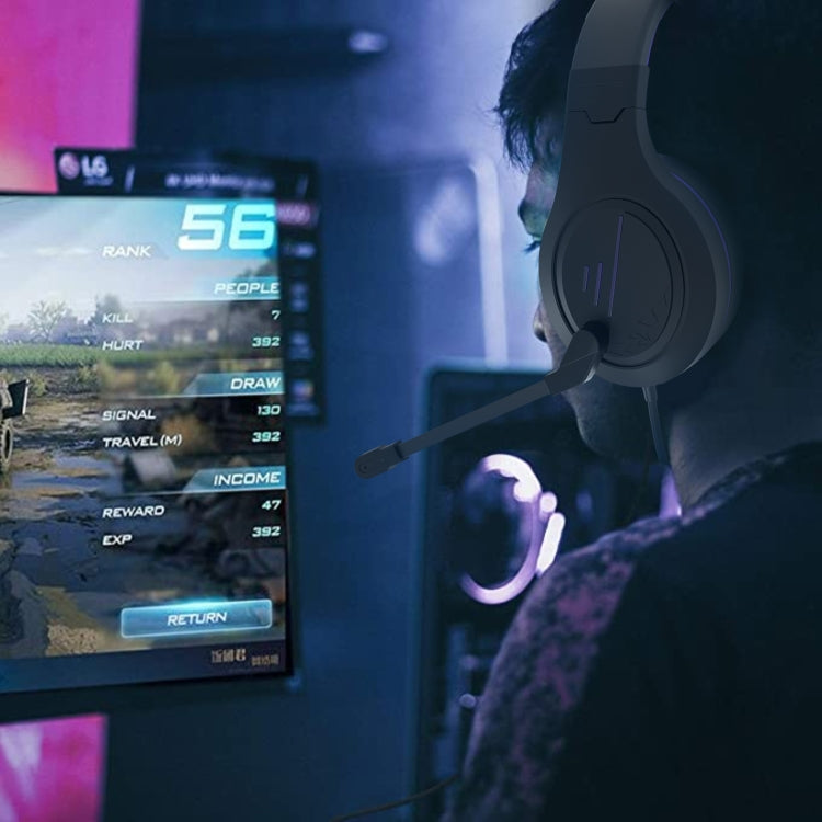 SADES MH601 3.5mm Plug Wire-controlled Noise Reduction E-sports Gaming Headset