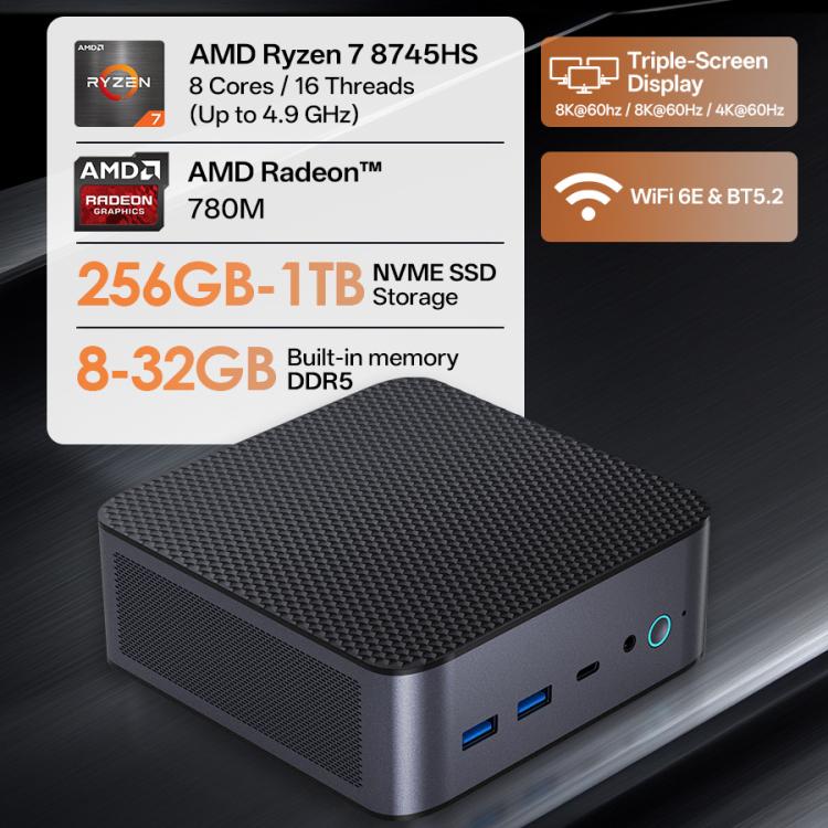 GXMO H90 Pro Windows 11 Mini PC 16GB+512GB AMD R7 8745HS