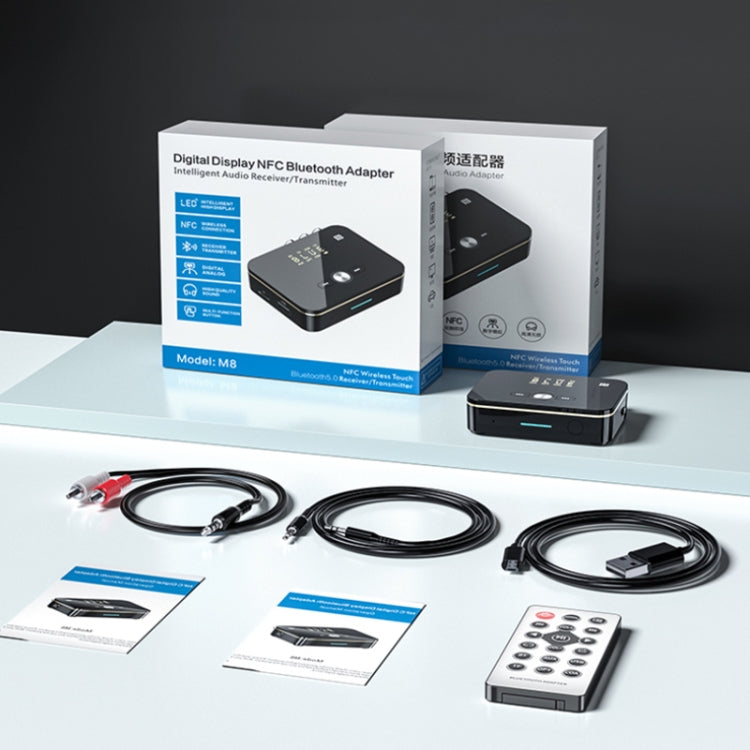 M8 NFC Optical Coaxial Bluetooth Receiver and Transmitter